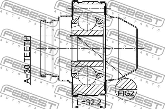 Febest 2211-FQSHA - Giunto, Albero longitudinale autozon.pro