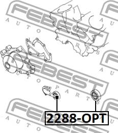 Febest 2288-OPT - Galoppino / Guidacinghia, Cinghia Poly-V autozon.pro