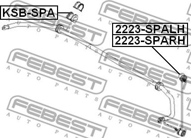 Febest 2223-SPARH - Asta / Puntone, Stabilizzatore autozon.pro