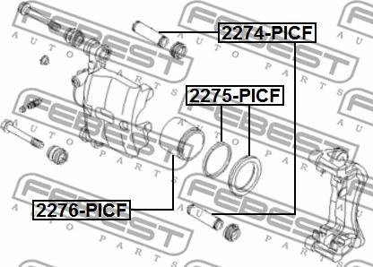 Febest 2276-PICF - Pistone, Pinza freno autozon.pro