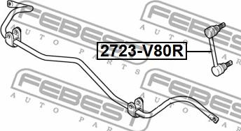 Febest 2723-S80R - Asta / Puntone, Stabilizzatore autozon.pro