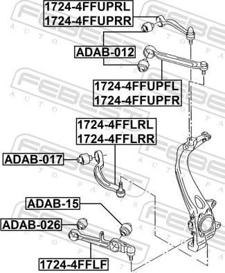 Febest ADAB-026 - Supporto, Braccio oscillante autozon.pro