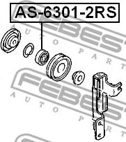 Febest AS-6301-2RS - Supporto / Cuscinetto autozon.pro