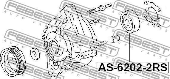 Febest AS-6202-2RS - Supporto / Cuscinetto autozon.pro