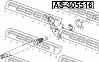 Febest AS-305516 - Cuscinetto, Albero primario autozon.pro