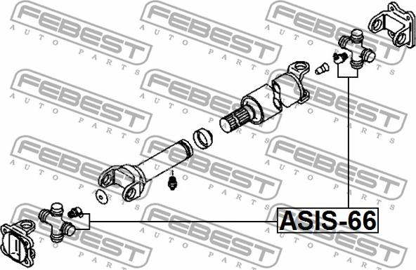 Febest ASIS-66 - Giunto, Albero longitudinale autozon.pro