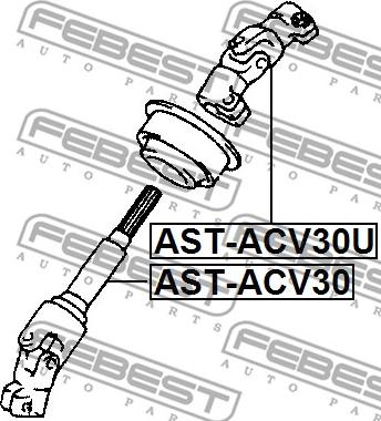 Febest AST-ACV30U - Albero sterzo autozon.pro