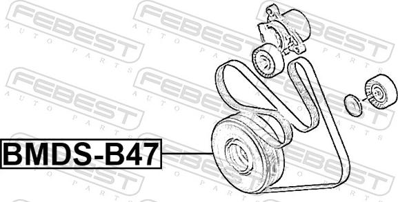 Febest BMDS-B47 - Puleggia cinghia, Albero a gomiti autozon.pro