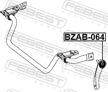 Febest BZAB-064 - Supporto, Asta di reazione autozon.pro