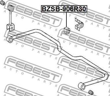 Febest BZSB-906R30 - Bronzina cuscinetto, Barra stabilizzatrice autozon.pro