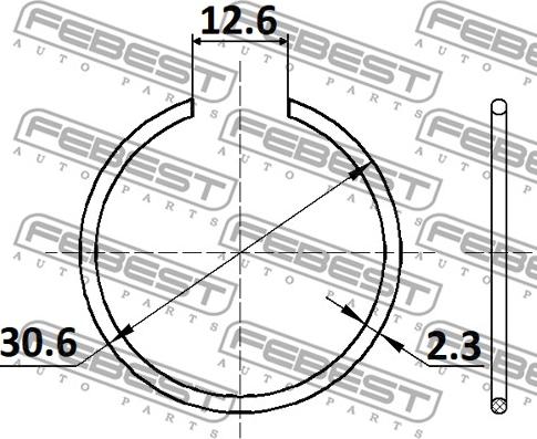 Febest CC-1-30X2 - Kit montaggio, Cuffia semiasse autozon.pro