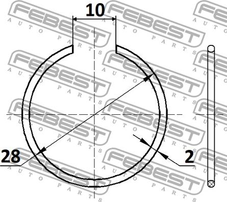 Febest CC-1-28X2 - Kit montaggio, Cuffia semiasse autozon.pro