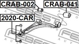 Febest CRAB-041 - Supporto, Braccio oscillante autozon.pro