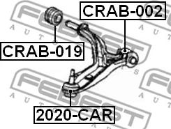 Febest CRAB-019 - Supporto, Braccio oscillante autozon.pro