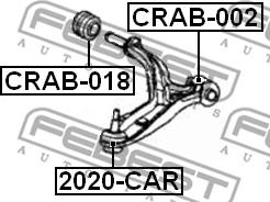 Febest CRAB-018 - Supporto, Braccio oscillante autozon.pro