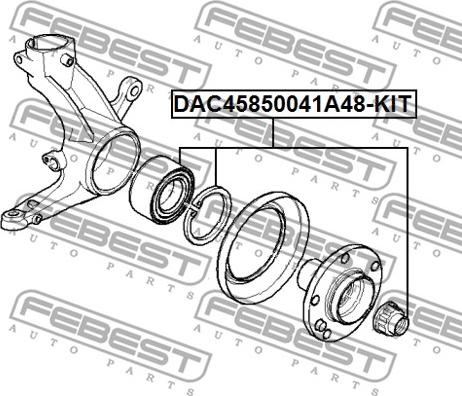 Febest DAC45850041A48-KIT - Kit cuscinetto ruota autozon.pro