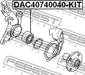 Febest DAC40740040-KIT - Kit cuscinetto ruota autozon.pro