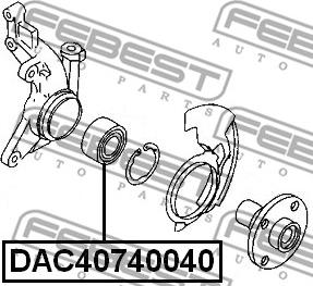 Febest DAC40740040 - Cuscinetto ruota autozon.pro