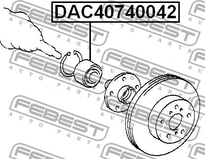 Febest DAC40740042 - Cuscinetto ruota autozon.pro