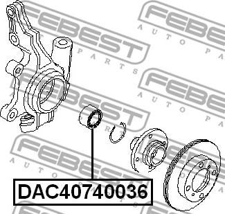 Febest DAC40740036 - Cuscinetto ruota autozon.pro