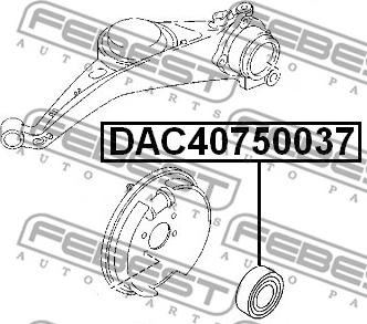 Febest DAC40750037 - Cuscinetto ruota autozon.pro