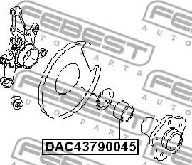 Febest DAC43790045 - Cuscinetto ruota autozon.pro