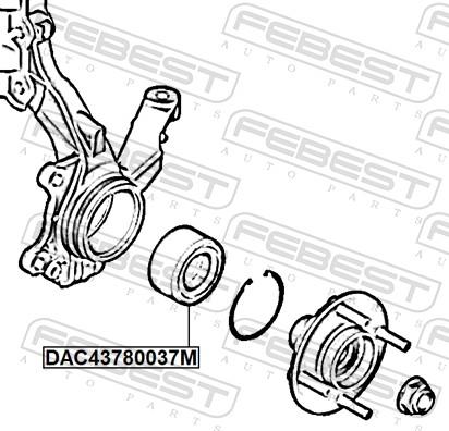 Febest DAC43780037M - Cuscinetto ruota autozon.pro