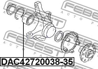 Febest DAC42720038-35 - Cuscinetto ruota autozon.pro