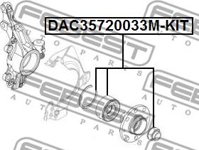 Febest DAC35720033M-KIT - Kit cuscinetto ruota autozon.pro