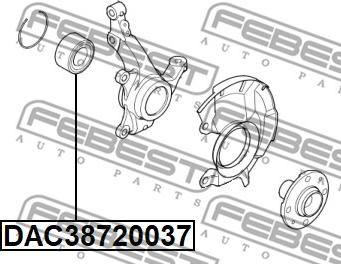 Febest DAC38720037 - Cuscinetto ruota autozon.pro