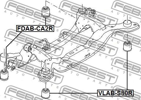 Febest FDAB-CA2R - Supporto, Corpo assiale autozon.pro