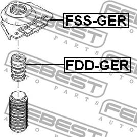 Febest FSS-GER - Supporto ammortizzatore a molla autozon.pro