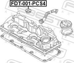 Febest FDT-001-PCS4 - Guarnizione, Copritestata autozon.pro