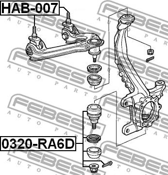 Febest HAB-007 - Supporto, Braccio oscillante autozon.pro