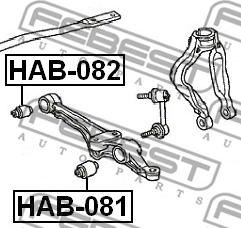 Febest HAB-082 - Supporto, Braccio oscillante autozon.pro