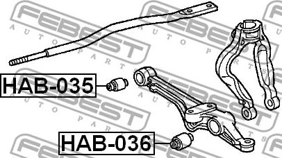 Febest HAB-036 - Supporto, Braccio oscillante autozon.pro