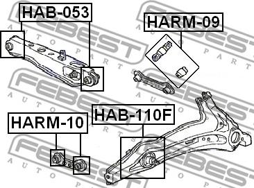 Febest HAB-110F - Supporto, Braccio oscillante autozon.pro