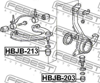 Febest HBJB-213 - Kit riparazione, Giunto di supporto / guida autozon.pro