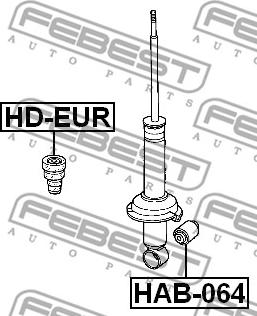 Febest HD-EUR - Tampone paracolpo, Sospensione autozon.pro