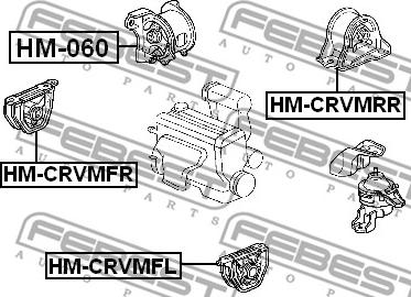 Febest HM-CRVMFL - Sospensione, Motore autozon.pro