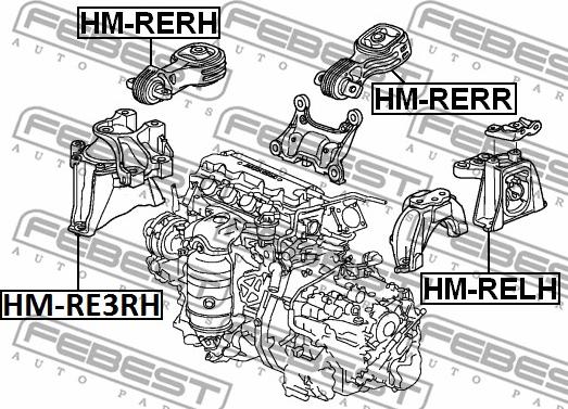 Febest HM-RERH - Sospensione, Motore autozon.pro