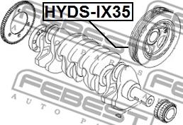 Febest HYDS-IX35 - Puleggia cinghia, Albero a gomiti autozon.pro