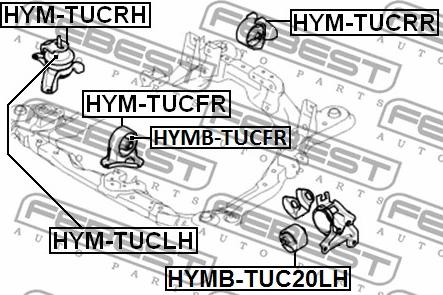 Febest HYM-TUCLH - Sospensione, Motore autozon.pro