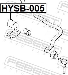 Febest HYSB-005 - Bronzina cuscinetto, Barra stabilizzatrice autozon.pro