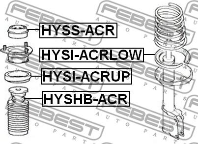 Febest HYSI-ACRUP - Supporto ammortizzatore a molla autozon.pro