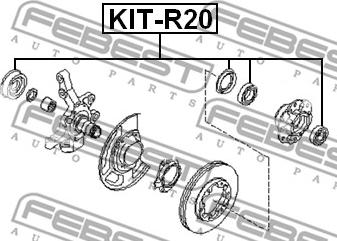 Febest KIT-R20 - Cuscinetto, Albero primario autozon.pro