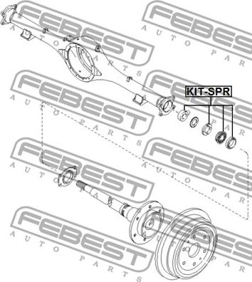 Febest KIT-SPR - Cuscinetto, Albero primario autozon.pro