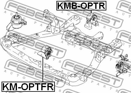 Febest KMB-OPTR - Sospensione, Motore autozon.pro