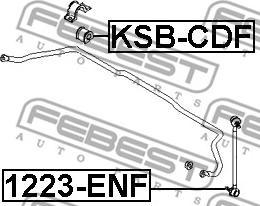 Febest KSB-CDF - Bronzina cuscinetto, Barra stabilizzatrice autozon.pro