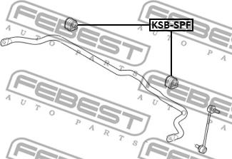 Febest KSB-SPF - Bronzina cuscinetto, Barra stabilizzatrice autozon.pro